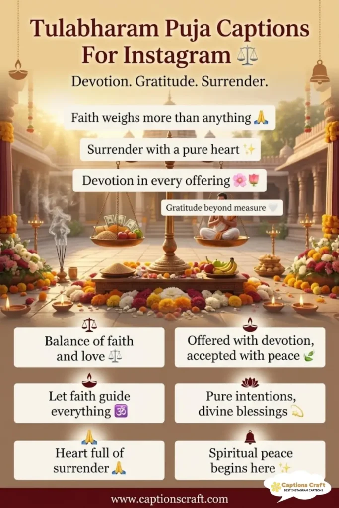 125+ Must-Have Tulabharam Puja Captions For Instagram That Inspire and Engage Quotes