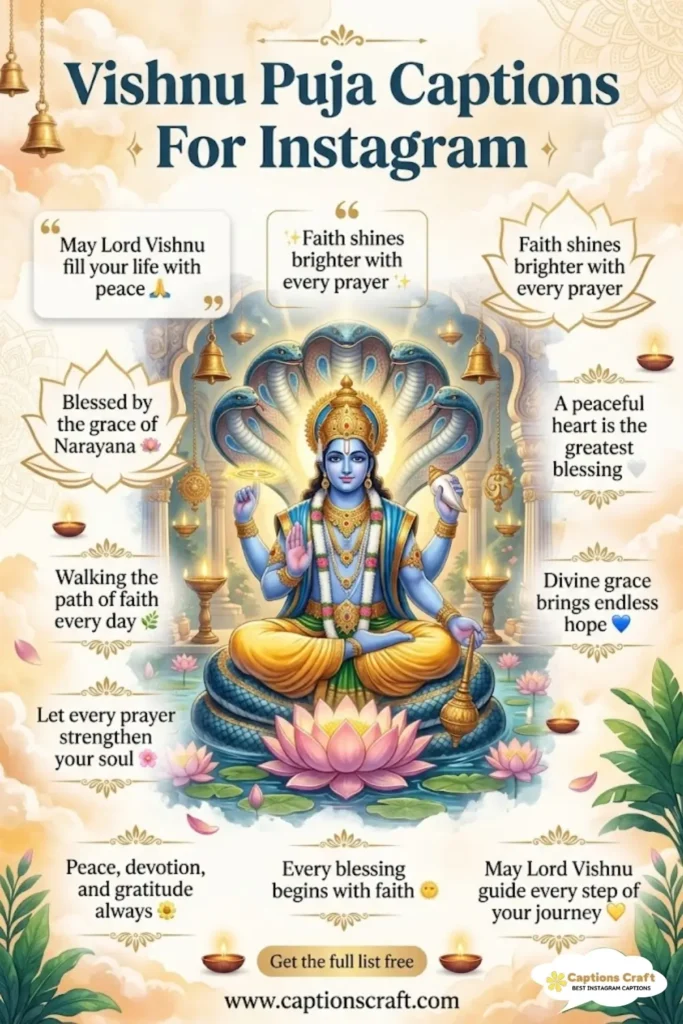 137+ Powerful Vishnu Puja Captions For Instagram That Inspire Devotion and Reflection