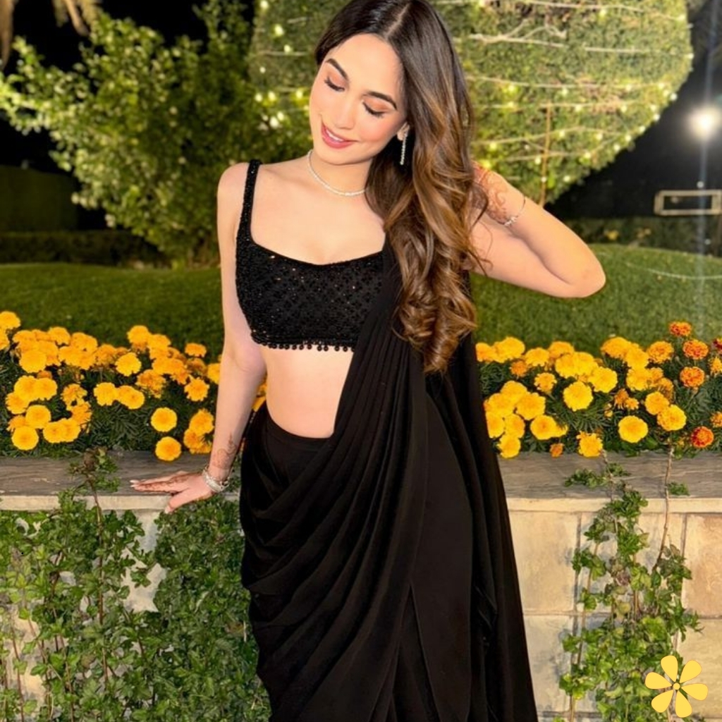 Black Saree Captions For Instagram