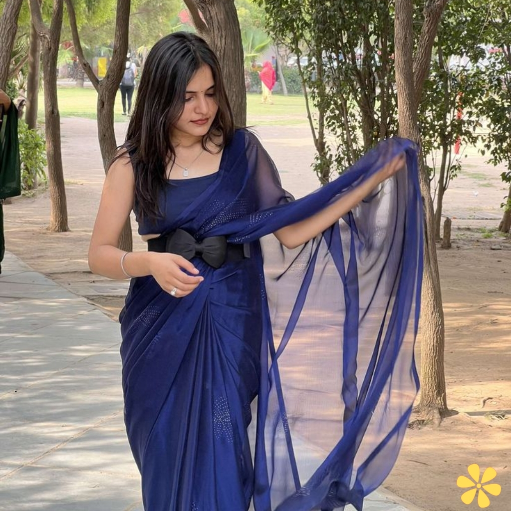 200+ Blue Saree Captions For Instagram That Sparkle With Elegance and Charm zz 11 Blue Saree Captions For Instagram