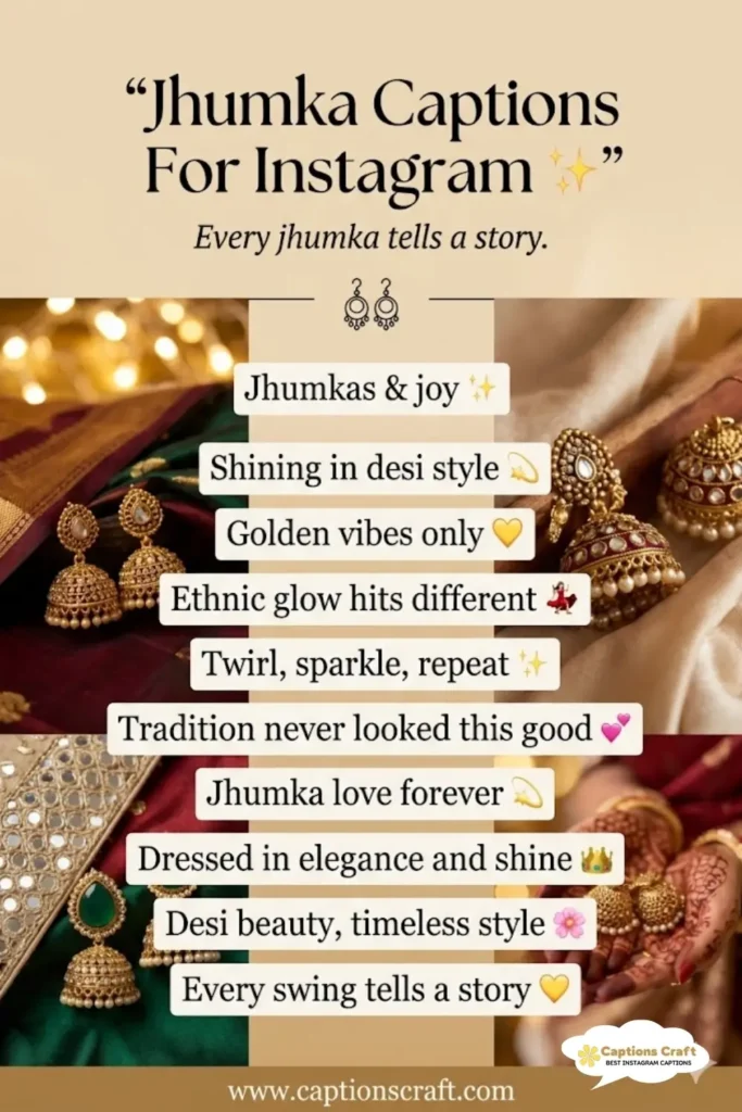 147+ Radiant Jhumka Captions For Instagram That Shine Brightly