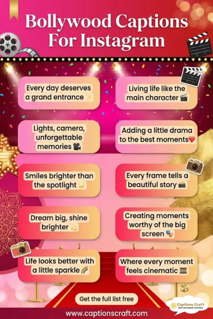 Spice Up Your Instagram with 139+ Bollywood Captions For Instagram Magic in 2026