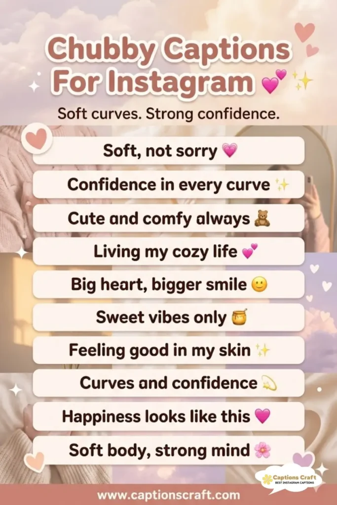 139+ Cute Chubby Captions For Instagram And Quotes Full Of Confidence