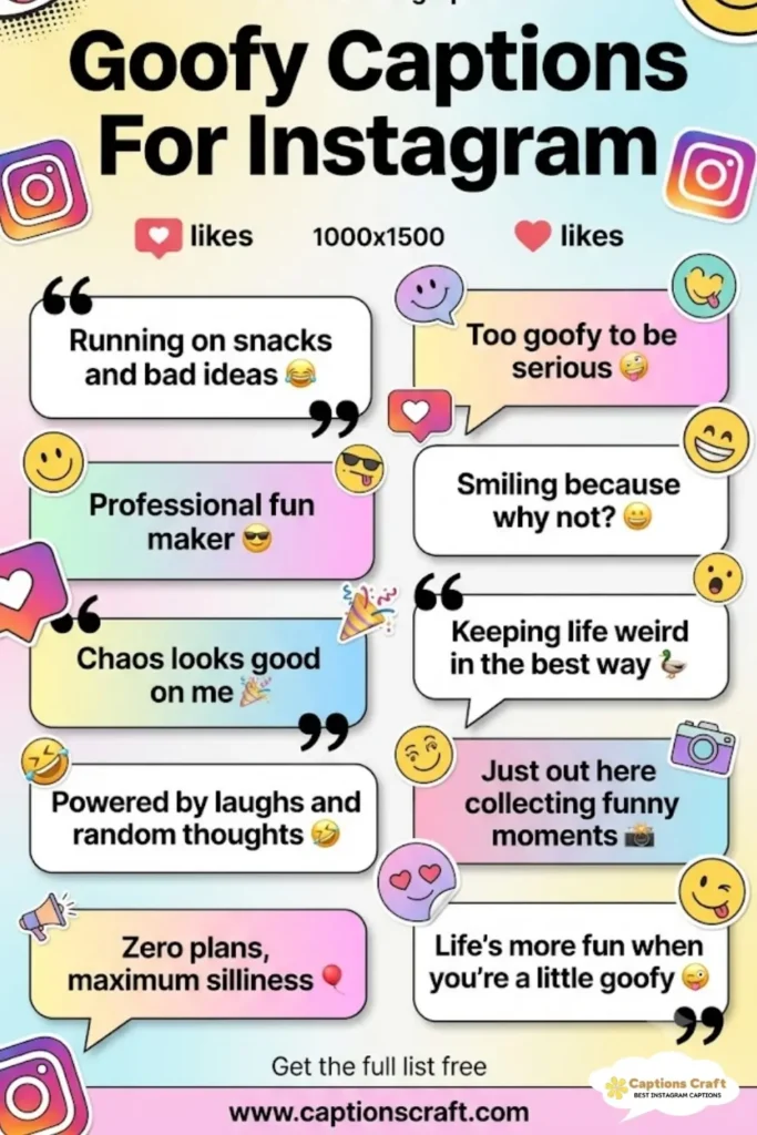 135+ Whimsical Goofy Captions For Instagram And Quotes to Brighten Your Feed in 2026