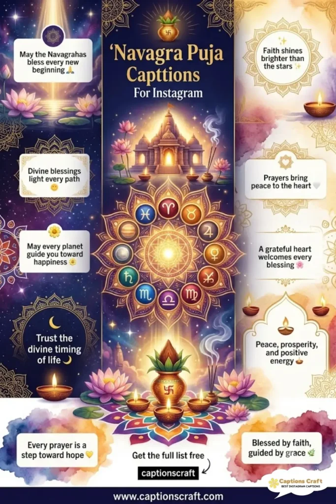 139+ Inspiring Navagraha Puja Captions For Instagram and Quotes to Shine Bright