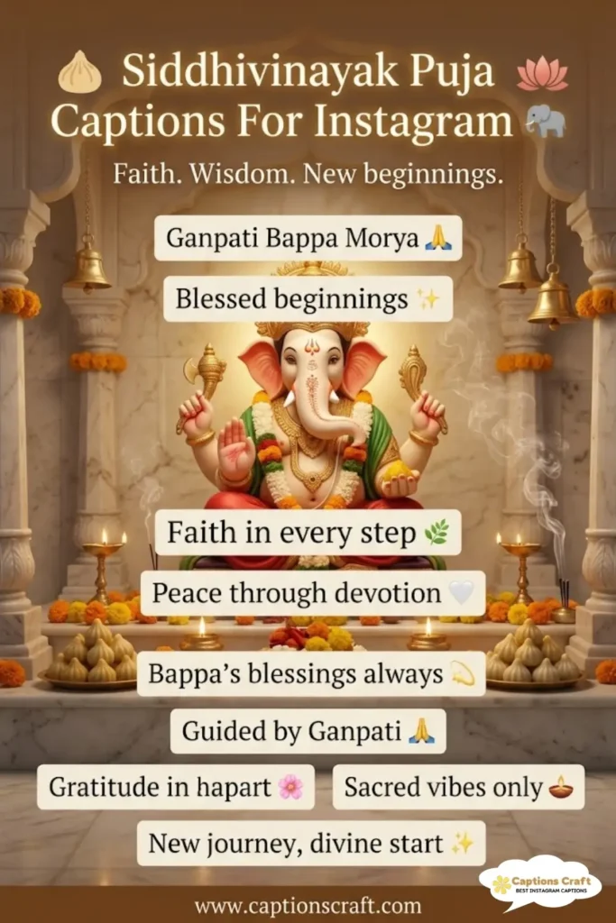 145+ Inspiring Siddhivinayak Puja Captions For Instagram and Quotes to Share