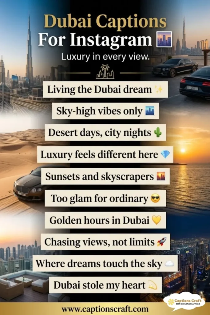 Dubai Captions For Instagram and Quotes: 125+ Stunning Phrases for Your Dream Adventure