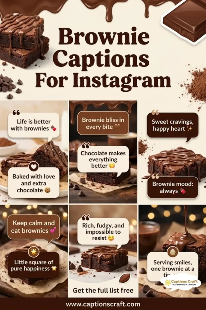 Indulge in Sweetness with 135+ Brownie Captions For Instagram Delight