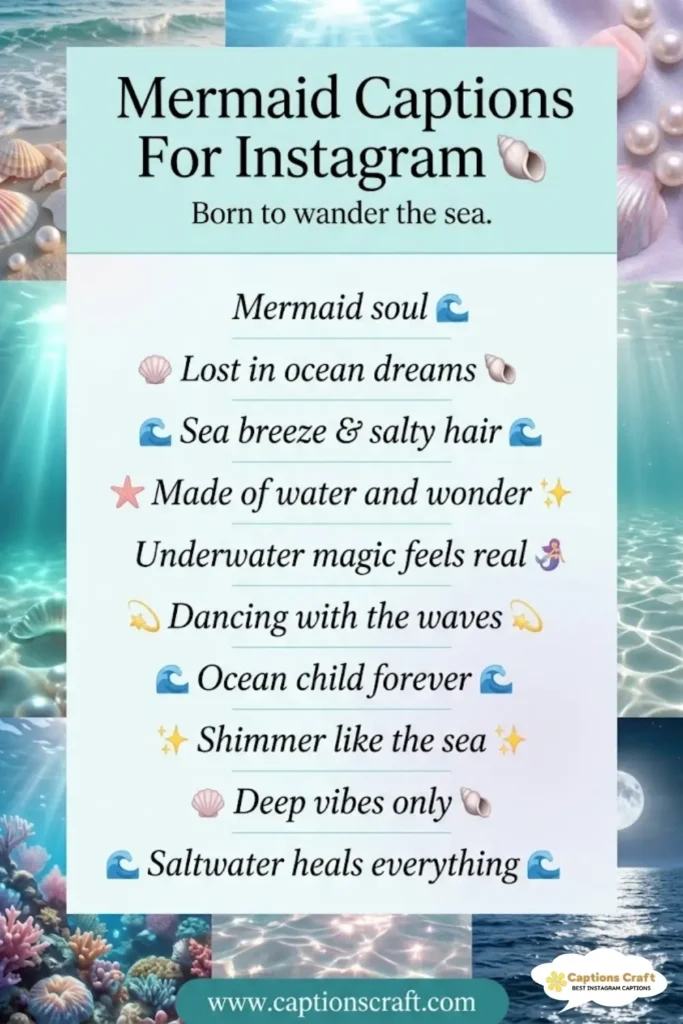 125+ Enchanting Mermaid Captions For Instagram and Quotes to Make Waves