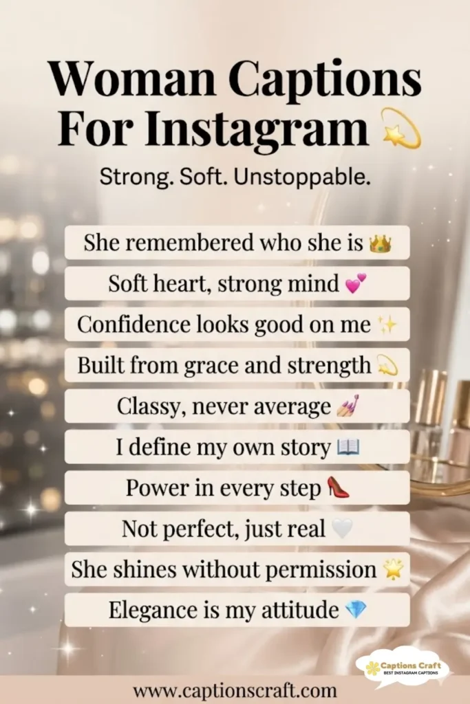 143+ Unforgettable Woman Captions For Instagram That Spark Connection and Joy Quotes