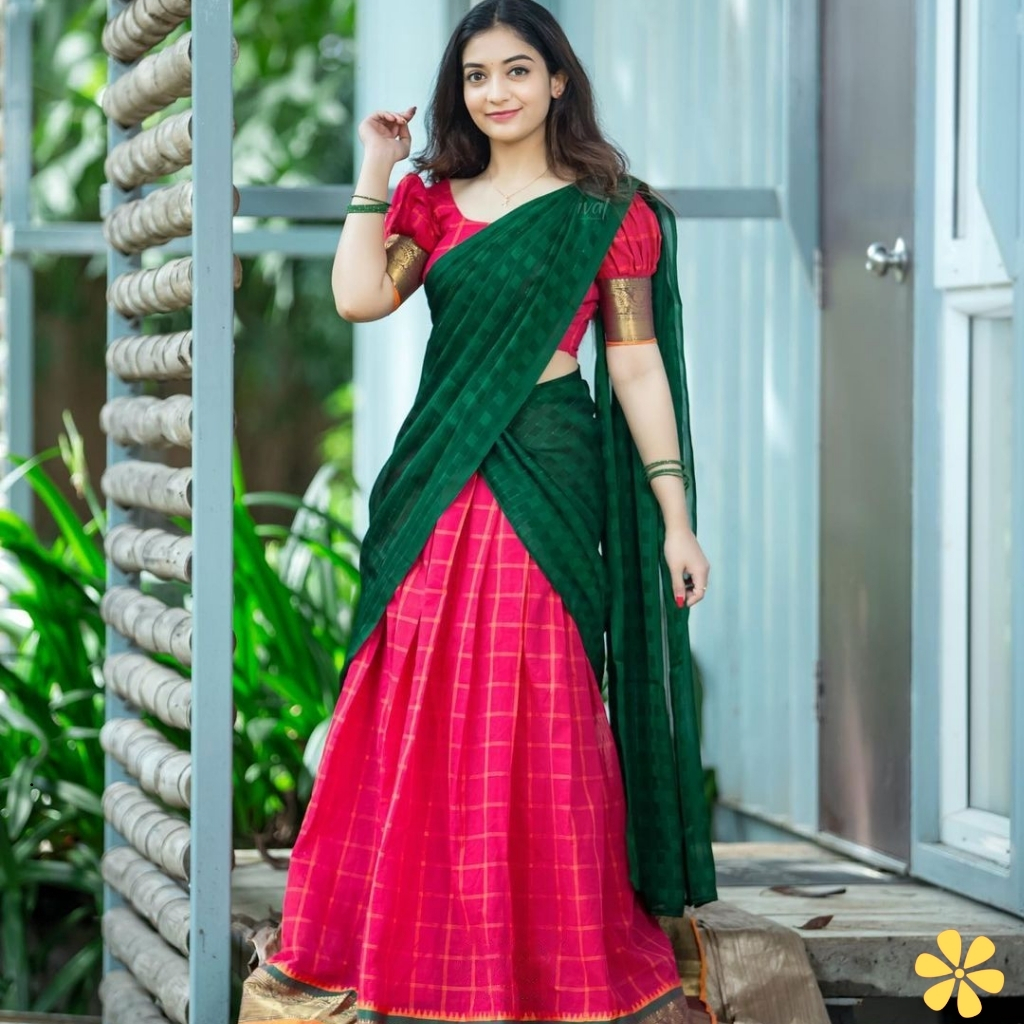 200+ Half Saree Captions For Instagram That Celebrate Tradition and Style zz 10 Half Saree Captions For Instagram