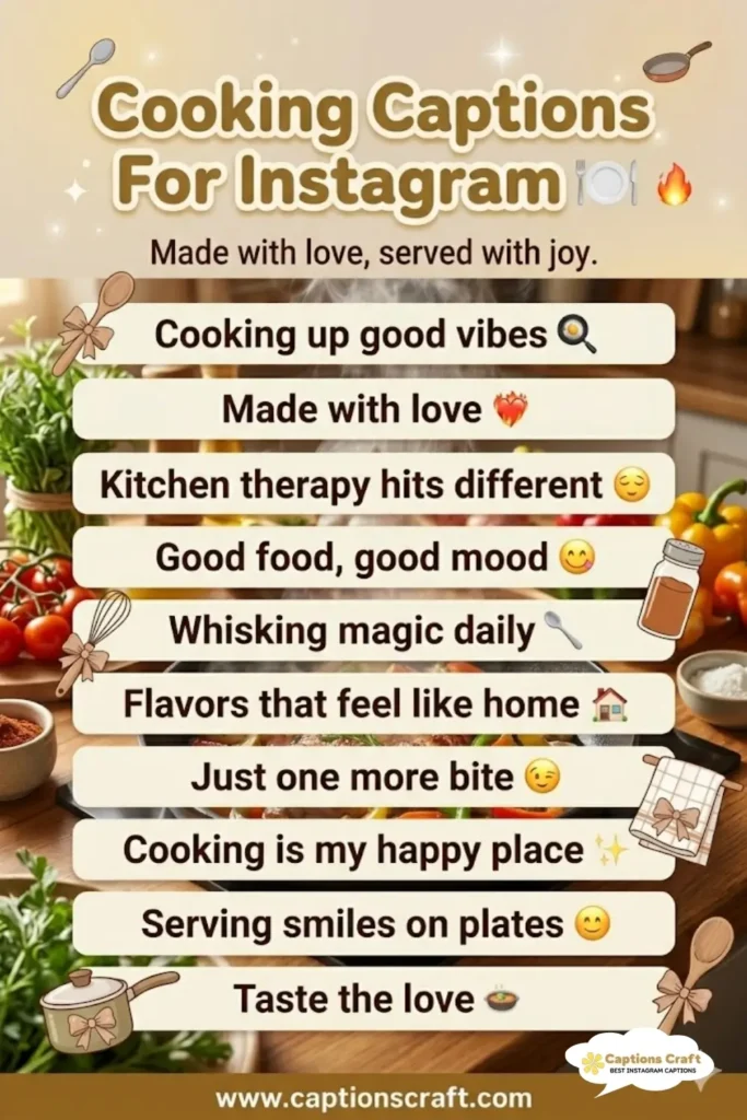 Delicious Cooking Captions For Instagram and Quotes That Spark Joy 127+ Times