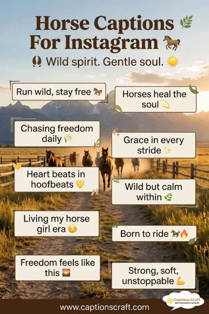 137+ Inspiring Horse Captions For Instagram And Quotes to Share Your Equestrian Journey