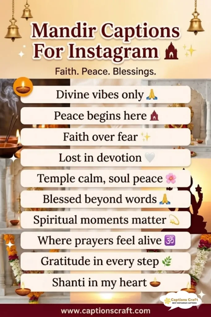 147+ Inspiring Mandir Captions For Instagram and Quotes to Shine Bright