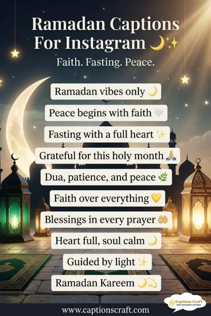 139+ Inspiring Ramadan Captions For Instagram and Heartfelt Quotes to Share