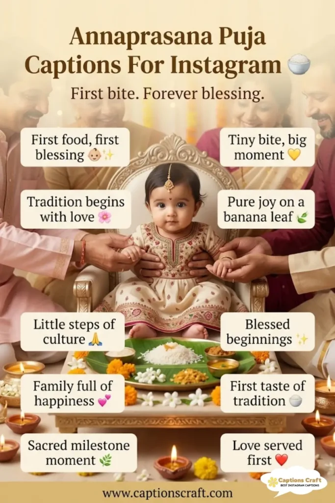 139+ Traditional Annaprasana Puja Captions For Instagram and Quotes Moments