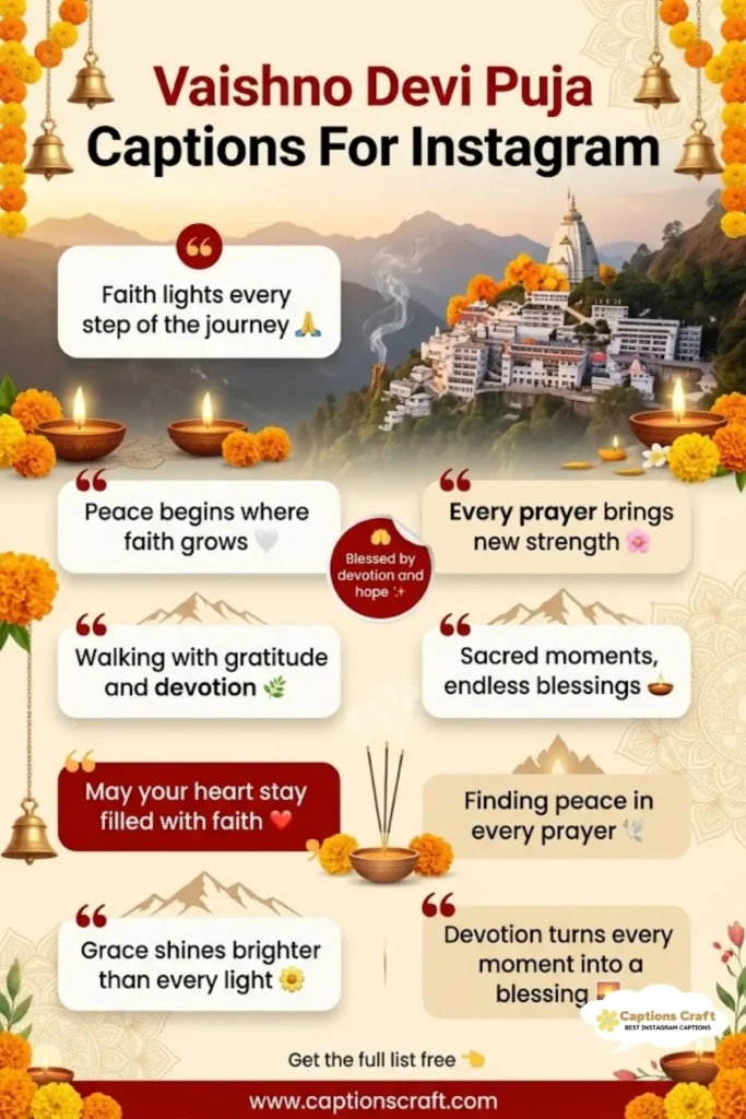 147+ Inspiring Vaishno Devi Puja Captions For Instagram and Quotes to Share Today
