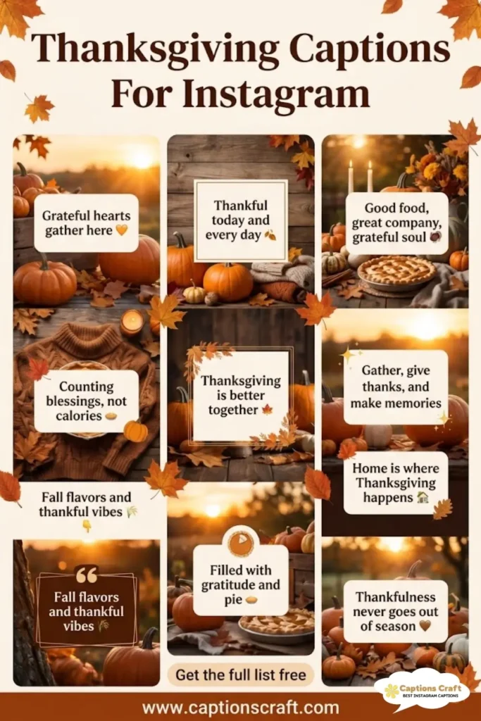 135+ Inspiring Thanksgiving Captions For Instagram and Quotes to Share Gratitude