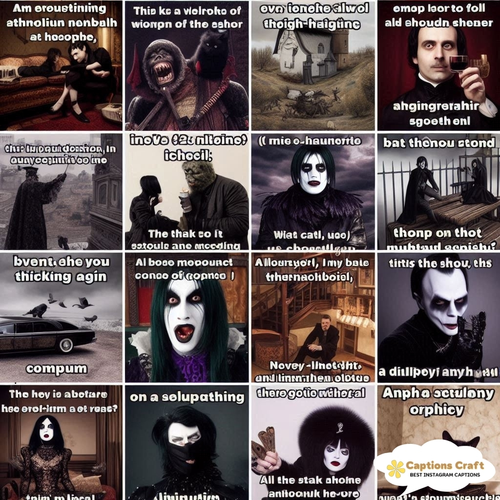 Mysterious Mood Goth Captions