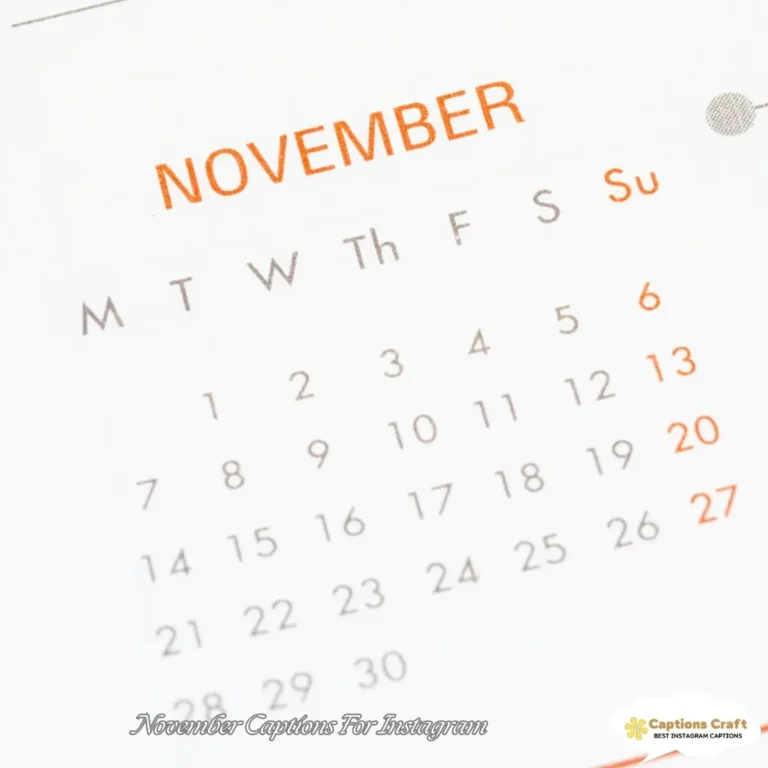 November Captions For Instagram