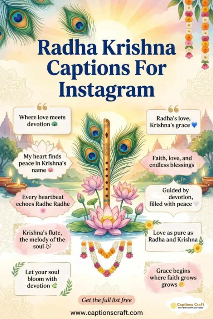 145+ Inspiring Radha Krishna Captions For Instagram and Heartfelt Quotes
