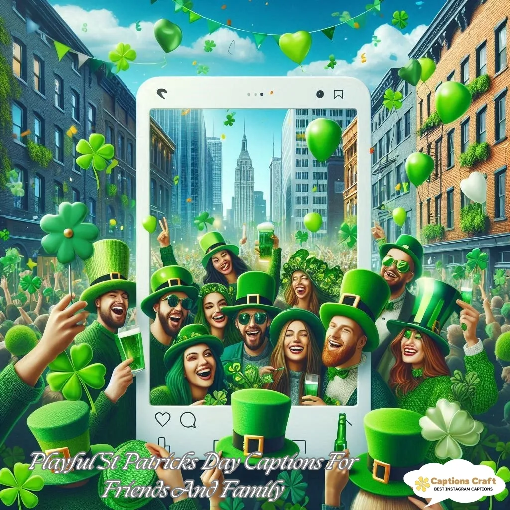 Playful St Patricks Day Captions For Friends And Family