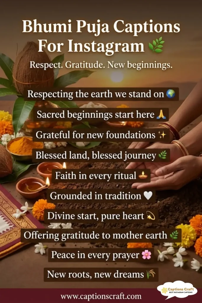 123+ Peaceful Bhumi Puja Captions For Instagram and Quotes To Honor Earth And Traditions