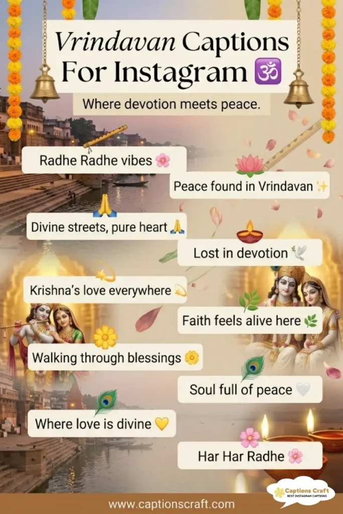 135+ Unforgettable Vrindavan Captions For Instagram and Quotes That Inspire Magic