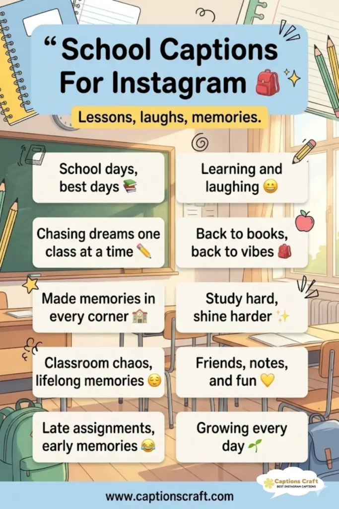 127+ Inspiring School Captions For Instagram and Quotes to Brighten Your Feed