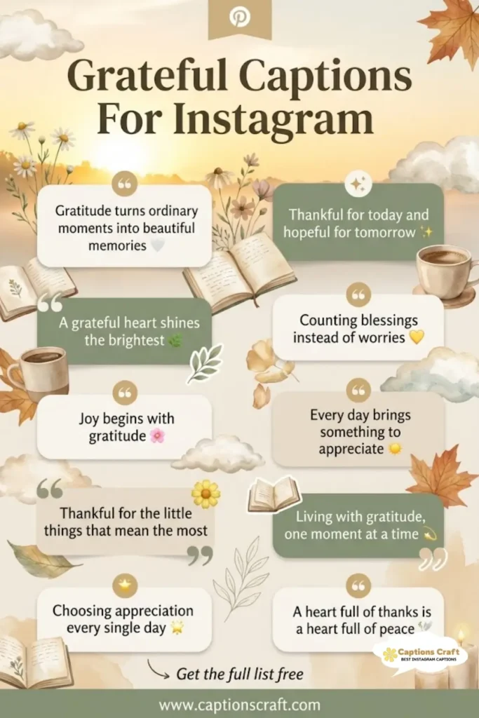 135+ Inspiring Grateful Captions For Instagram to Brighten Your Feed