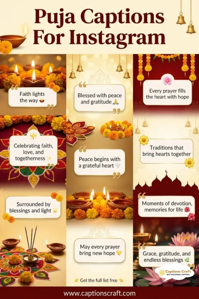 137+ Inspiring Puja Captions For Instagram and Quotes to Celebrate Your Faith in 2026