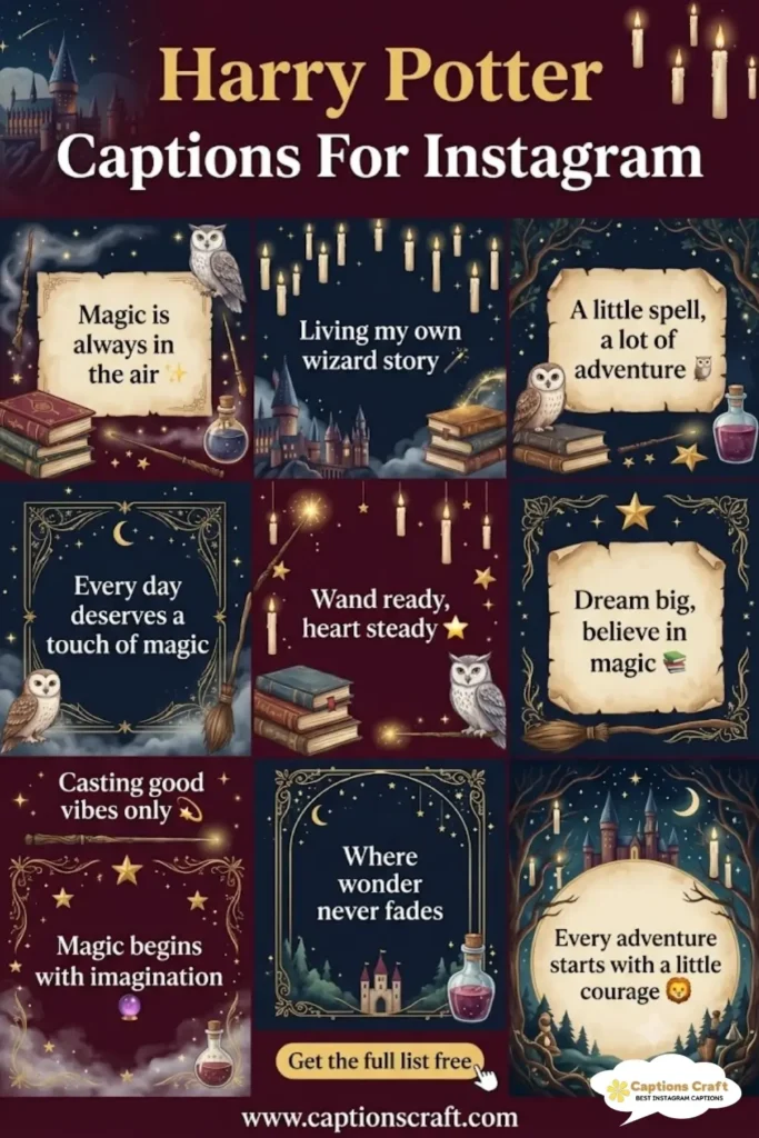 123+ Magical Harry Potter Captions For Instagram And Quotes That Will Enchant Your Feed