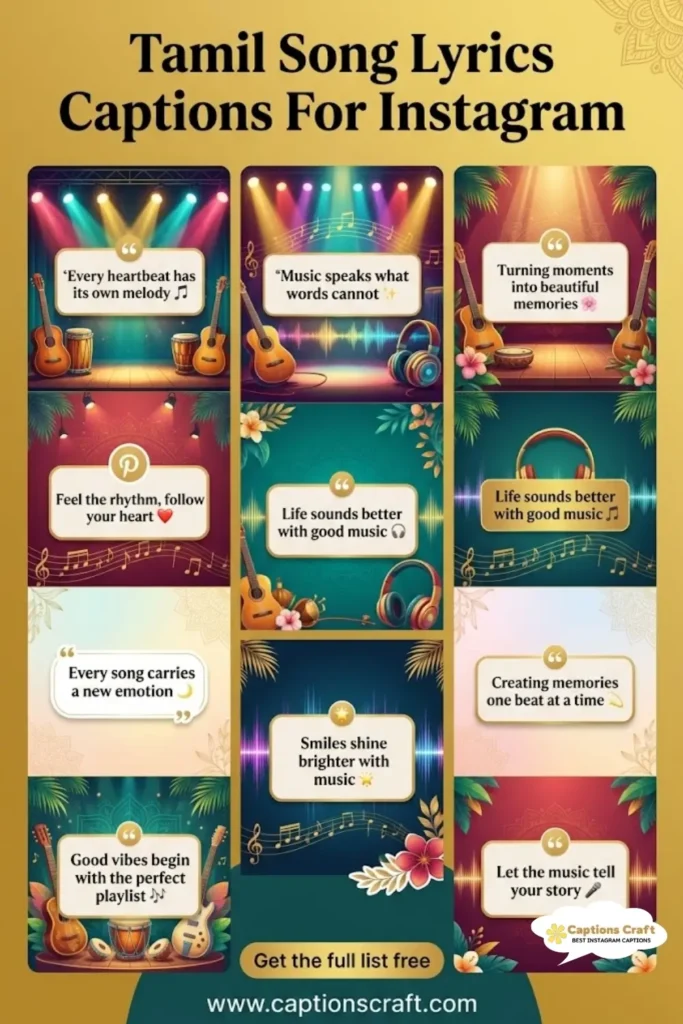 123+ Charming Tamil Song Lyrics Captions For Instagram and Inspiring Quotes in 2026