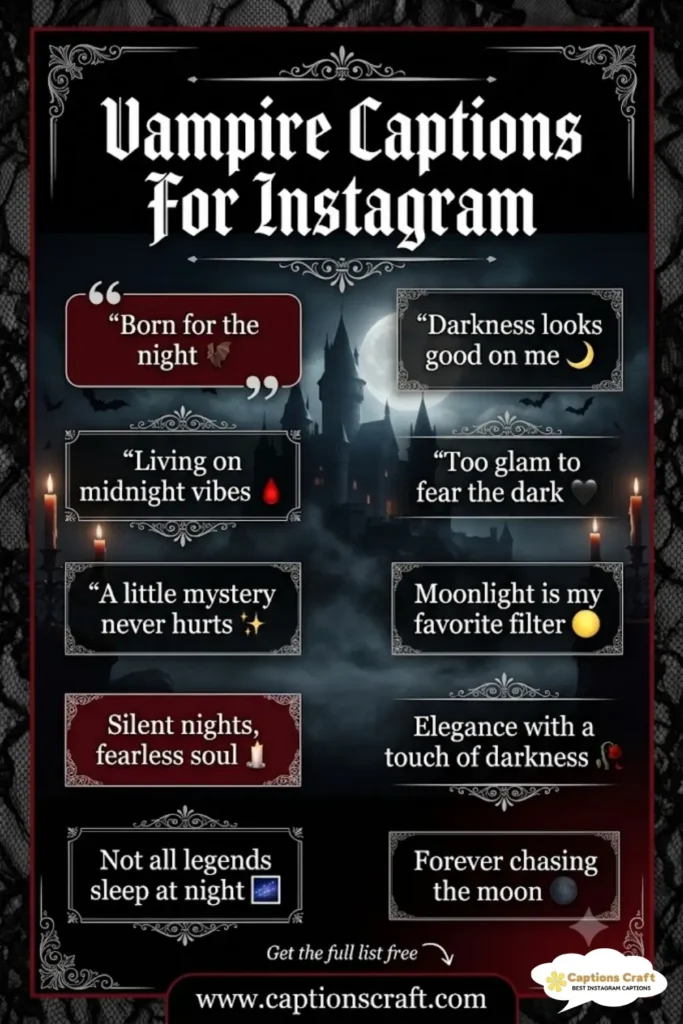 137+ Enchanting Vampire Captions For Instagram and Quotes to Bewitch Your Followers