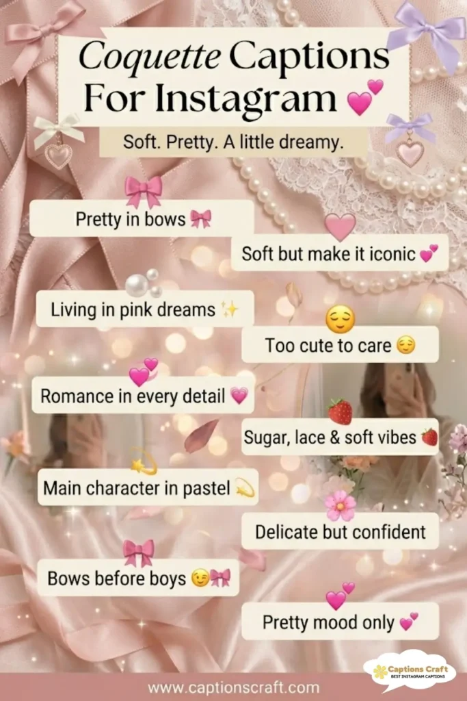 129+ Charming Coquette Captions For Instagram and Quotes That Spark Joy