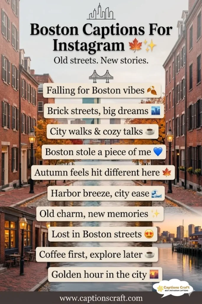 149+ Creative Boston Captions For Instagram and Quotes To Capture Your City Adventures