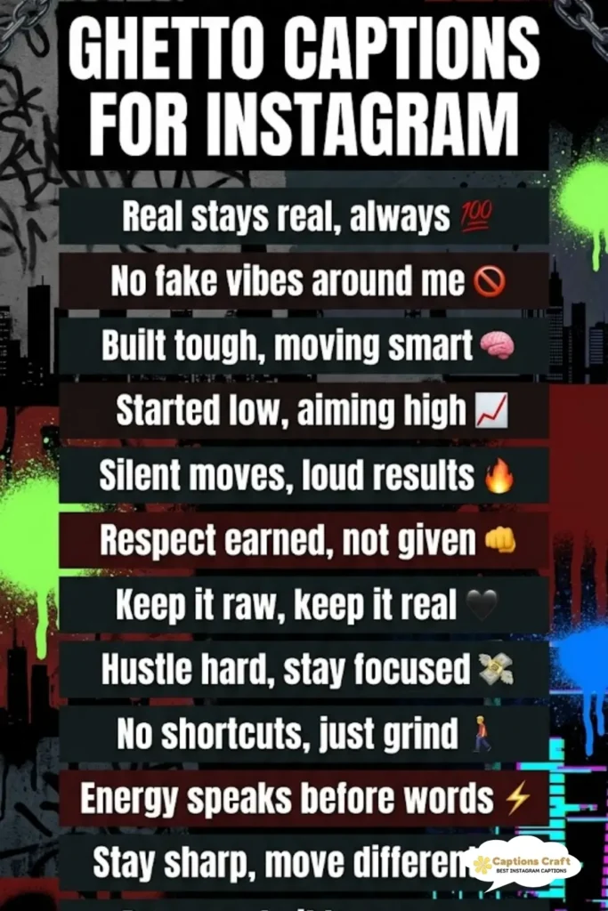 145+ Bold Ghetto Captions For Instagram And Quotes That Make a Statement