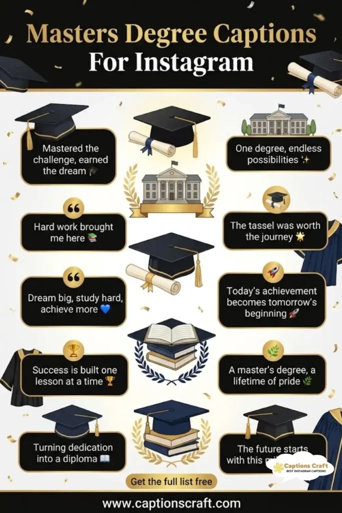 127+ Inspiring Masters Degree Captions For Instagram and Quotes to Shine Bright
