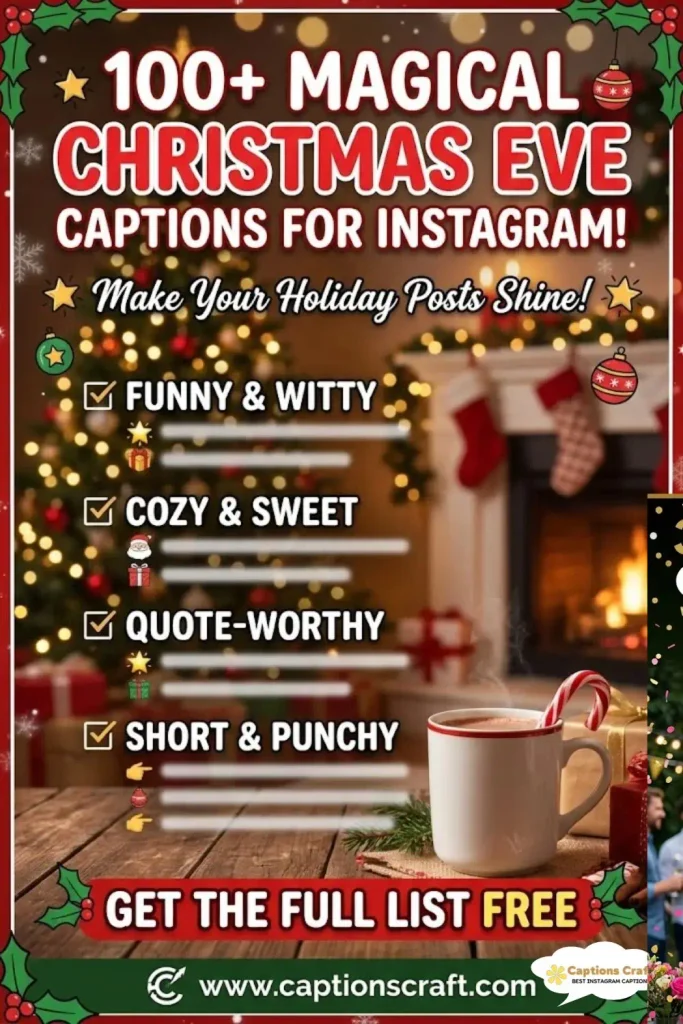 125+ Magical Christmas Eve Captions For Instagram That Spark Joy