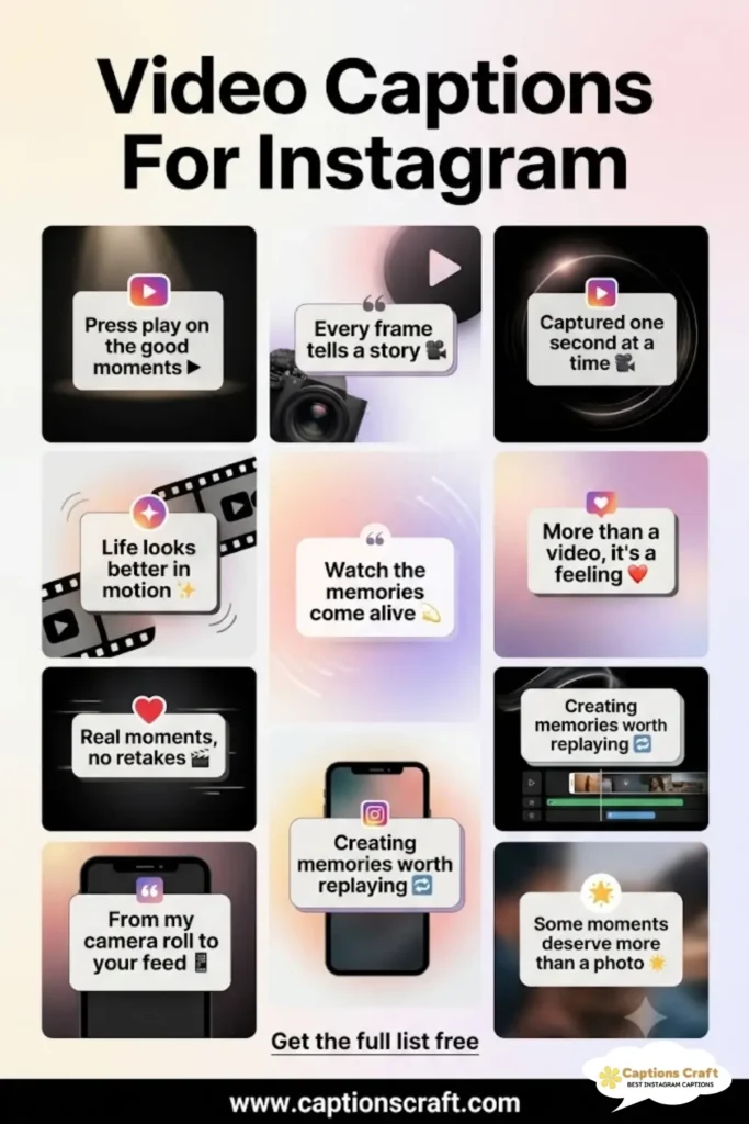 137+ Must-Have Video Captions For Instagram That Inspire and Engage Quotes in 2026
