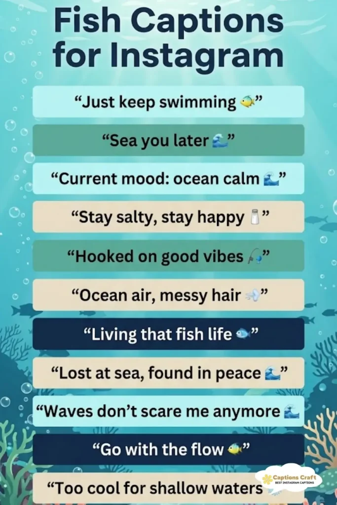 129+ Catchy Fish Captions For Instagram And Quotes That Make Waves and Hook Followers