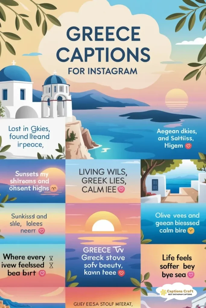 149+ Stunning Greece Captions For Instagram Full Of Blue And White Vibes