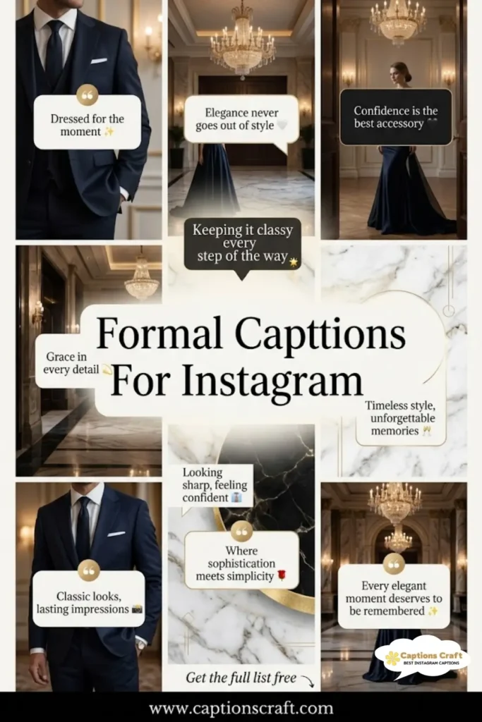 137+ Powerful Formal Captions For Instagram and Quotes That Impress and Inspire