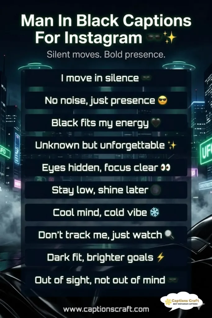 137+ Cool Man In Black Captions For Instagram For & Quotes Bold And Classic Vibes