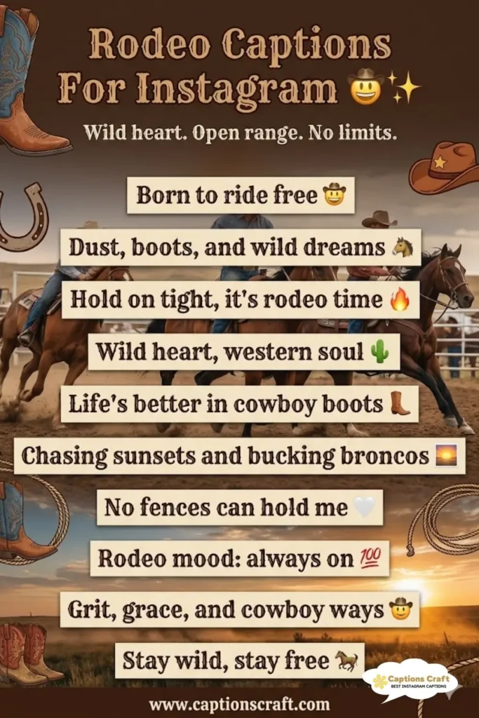 135+ Bold Rodeo Captions For Instagram and Inspiring Quotes to Wrangle Your Spirit