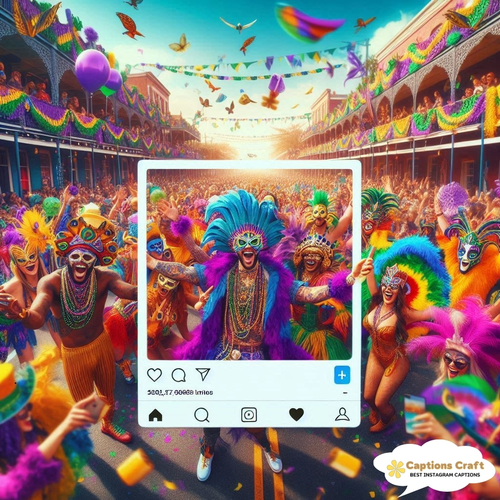 Vibrant Mardi Gras Captions For Your Posts