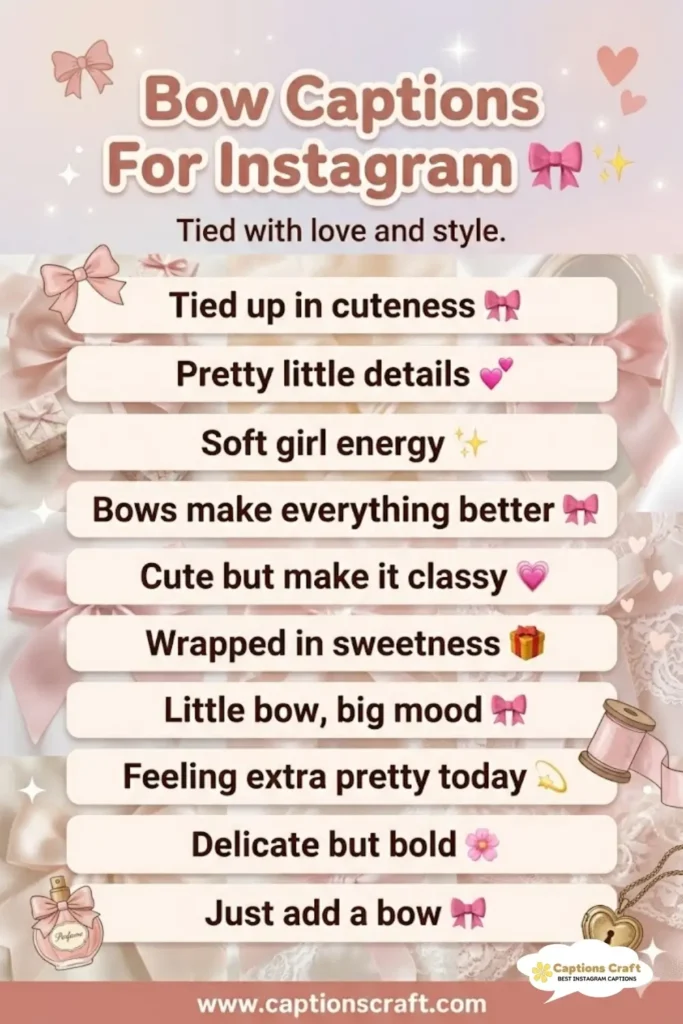 135+ Stylish Bow Captions For Instagram and Quotes To Highlight Your Perfect Look