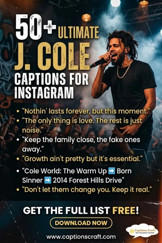129+ Inspiring J Cole Captions For Instagram and Quotes to Boost Your Vibe