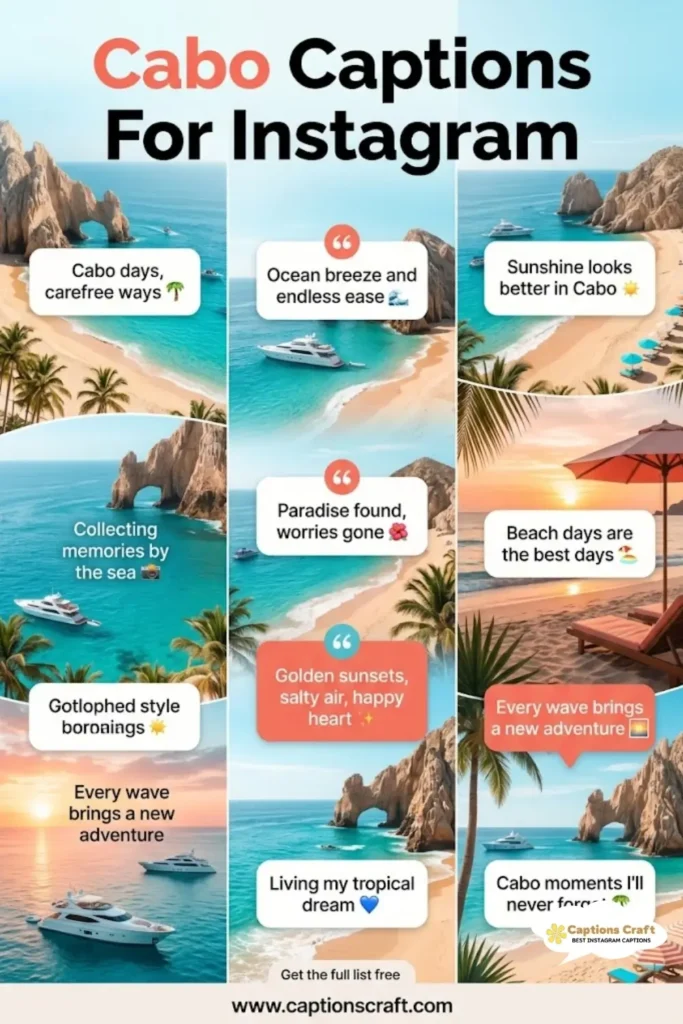 137+ Sunny Cabo Captions For Instagram To Share Vacation Bliss