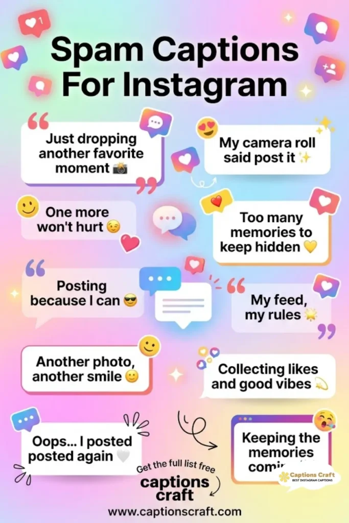 Instagram Spam Captions for Instagram That Will Make You Laugh 145+ Times